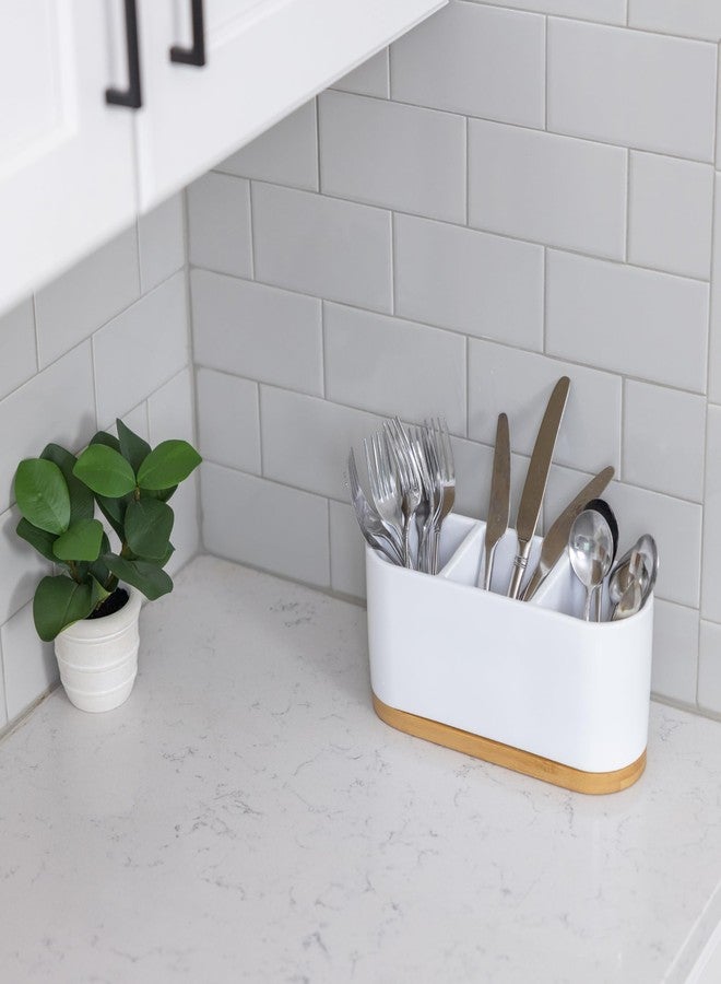 DAILY RITMO® White Countertop Silverware Holder - Image 2